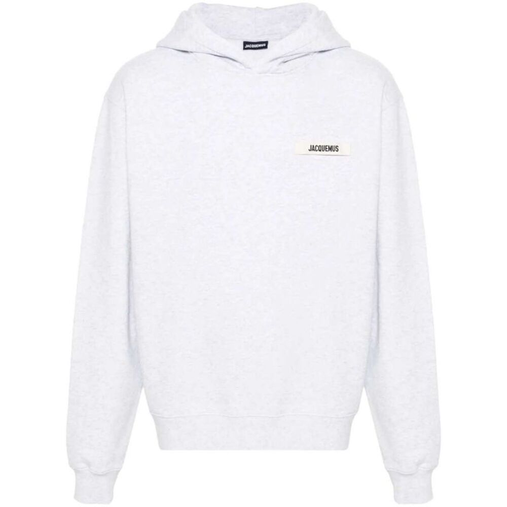 Jacquemus Men Grosgrain Logo-Appliqué Hoodie
